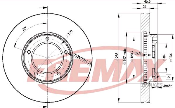 FREMAX féktárcsa BD-2609