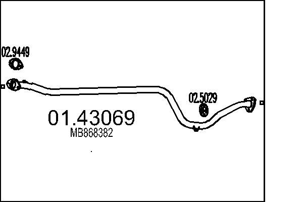 MTS kipufogócső 01.43069