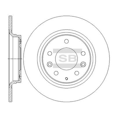 Гальмівний диск задній Sangsin Brake SD4412