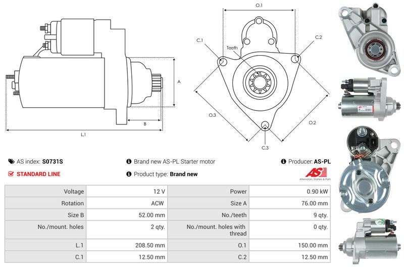 AS-PL S0731S Starter