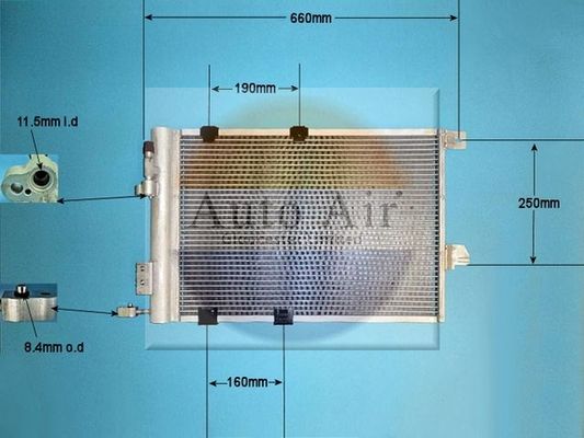 Auto Air Gloucester 16-8013 Condenser, air conditioning
