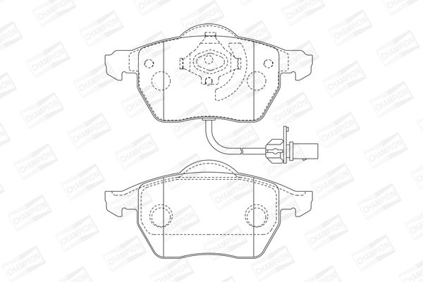 CHAMPION Volkswagen гальмівні колодки передній AUDI A4/6Passat -05Skoda Superb овальний розєм