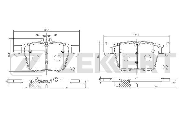 комплект колодок тормозных VAG 3Q0698451S