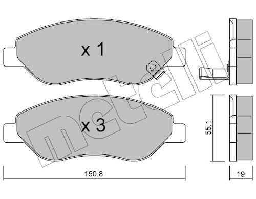 Plaquettes+de+frein+à+disque METELLI 22-0777-0