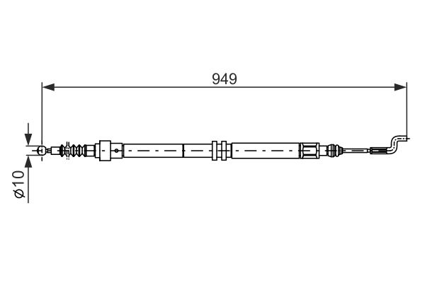 BOSCH 1 987 477 706 Cable Pull, parking brake