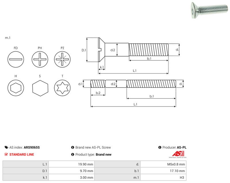 AS-PL ARS9065S Repair Set, alternator