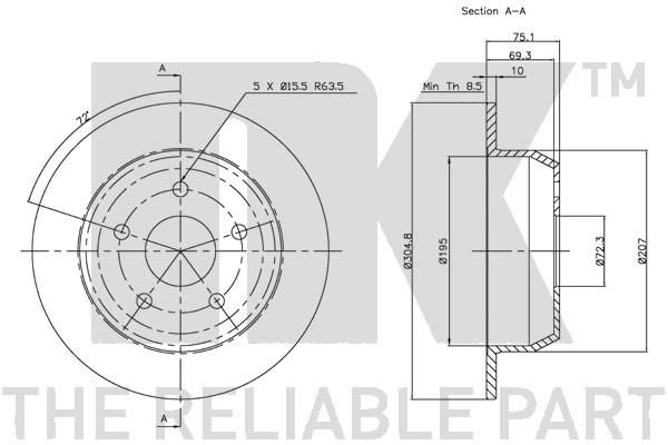 NK 209304 Brake Disc