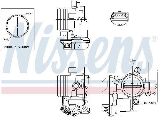 NISSENS 955053 Throttle Body