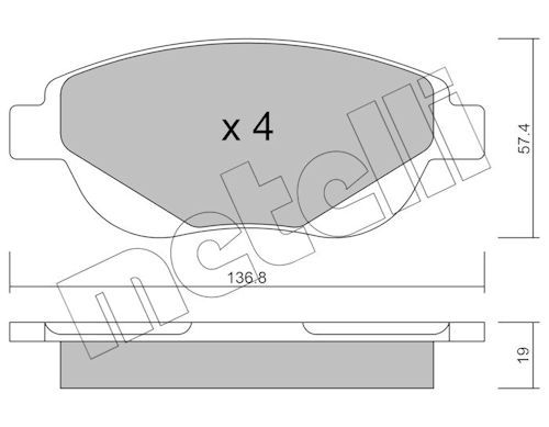 Plaquettes+de+frein+à+disque METELLI 22-0948-0