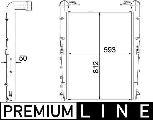 Product Image - Intercooler, inlaatluchtkoeler - CI177000P - MAHLE
