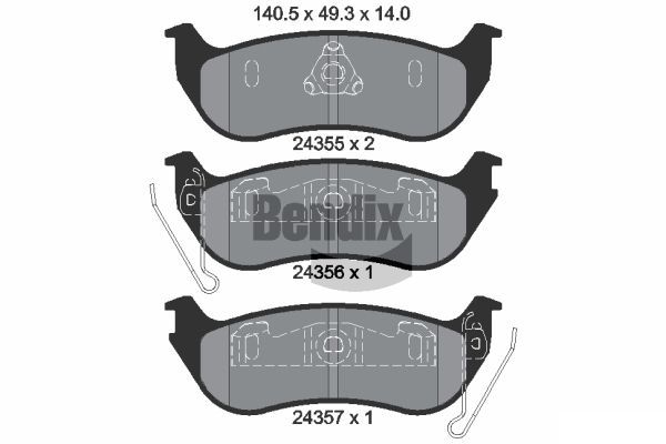 BENDIX Braking fékbetétkészlet, tárcsafék BPD2138