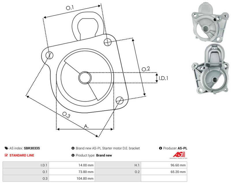 AS-PL SBR3033S Starter Lid, carburettor