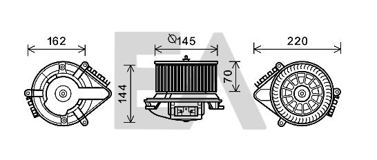 Motor eléctrico, ventilador habitáculo