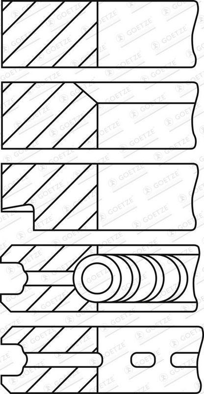 GOETZE ENGINE Jeu segments pistons 08-101000-00