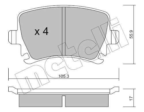 Plaquettes+de+frein+à+disque METELLI 22-0553-0