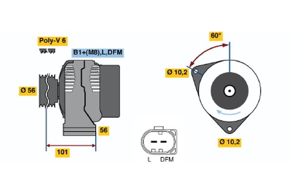 BOSCH generátor 0 124 325 040