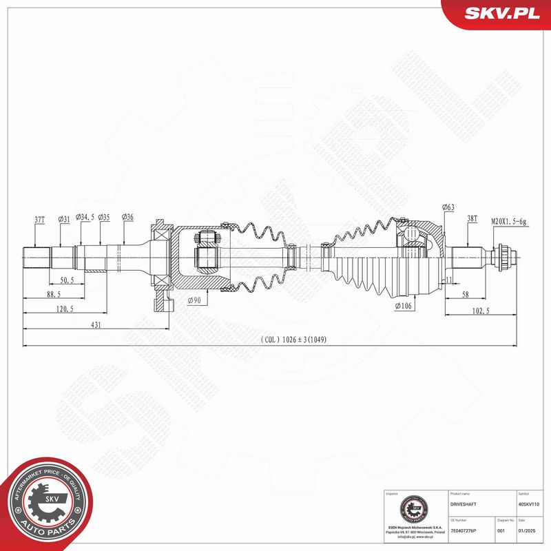 ESEN SKV 40SKV110 Pusašis
