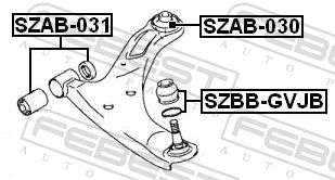 FEBEST SZAB-031 Mounting, control/trailing arm