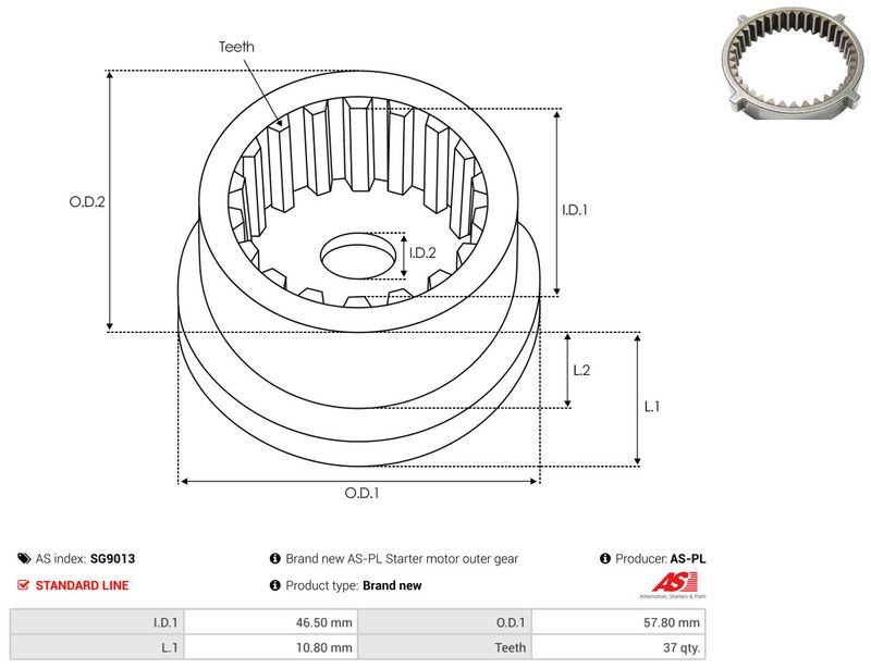 AS-PL SG9013 Repair Kit, starter