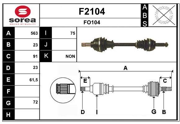 ANTRIEBSWELLE SNRA F2104