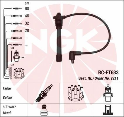 NGK 7211 Ignition Cable Kit