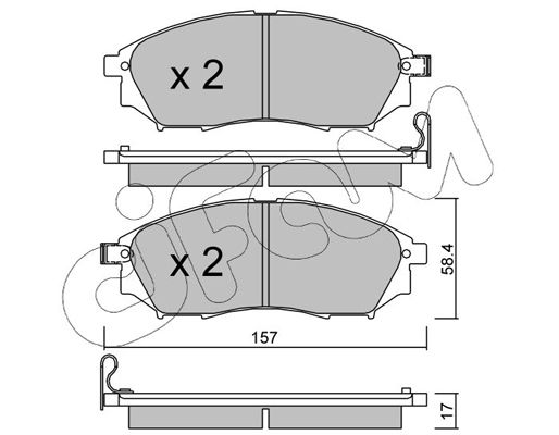 8228190 Гальмівні колодки передній QX50/Q70/Q60/Navara/Qashqai/Murano/Pathfinder/Koleos 01-