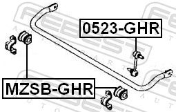 Тяга/стійка, стабілізатор, Febest 0523-GHR