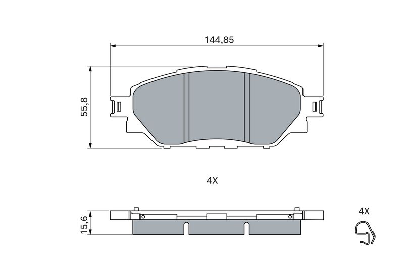BOSCH Plaquettes de frein à disque 0 986 495 425