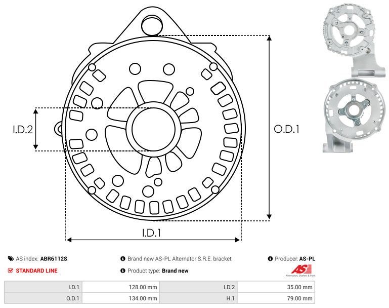 Kaitsekate, generaator, AS-PL ABR6112S