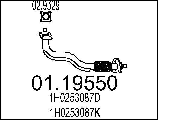 Вихлопна труба, Mts 01.19550