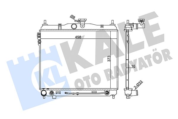 KALE HYUNDAI радіатор охолодження Getz 1.3/1.4 02-