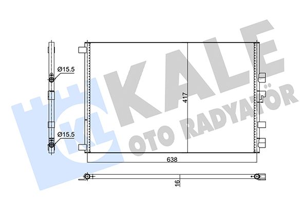 Конденсатор, система кондиціонування повітря, Kale Oto Radyatör 352575