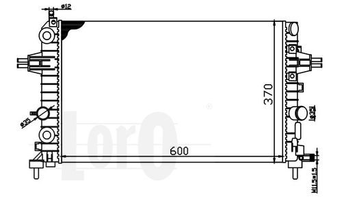 Водяной охладитель двигателя OPEL ASTRA H III 04- ZAFIRA B 05- 1.6 1.8 2004-