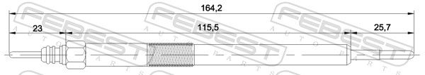 Свічка розжарювання, Febest 02642-001