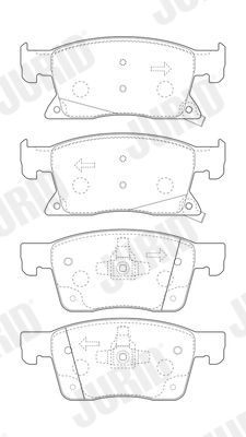 JURID OPEL тормозные колодки передний ASTRA K 15-