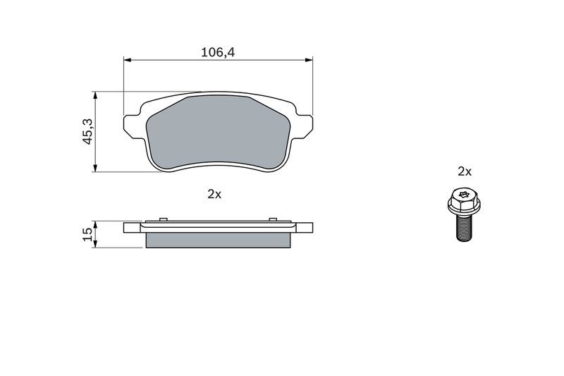 BOSCH 0 986 494 723 Brake Pad Set, disc brake