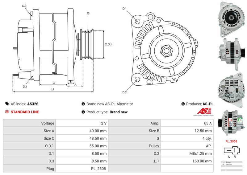 AS-PL A5326 Alternator