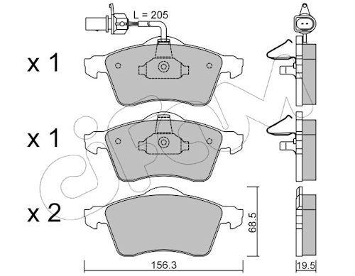 Set placute frana,frana disc 822-263-1 CIFAM