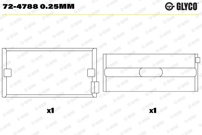 Cuzinet arbore cotit GLYCO 72-4788 0.25mm