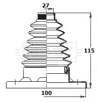 Borg & Beck cv joint boot kit - BCB6134