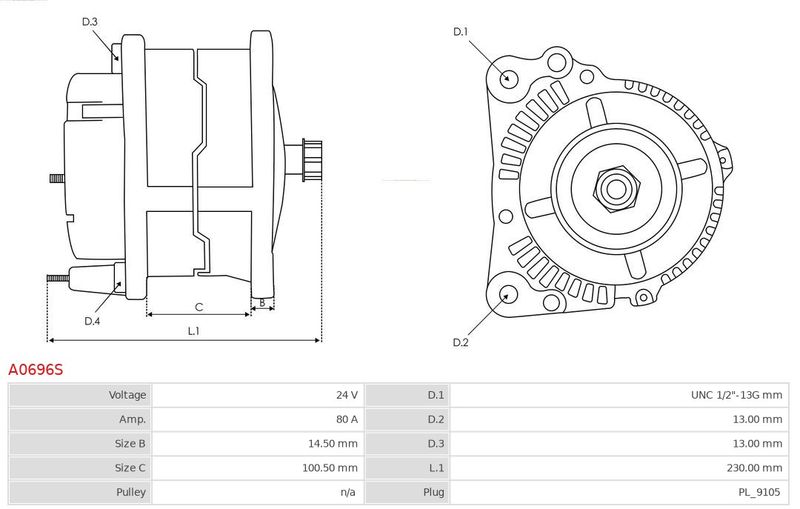 AS-PL A0696S Alternator