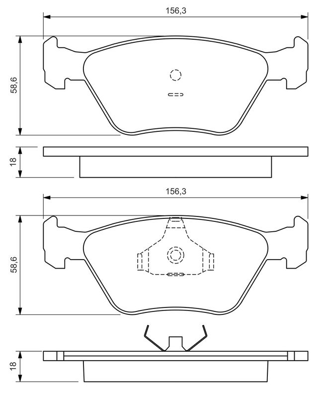 BOSCH 0986424200 Brake Pad Set, disc brake
