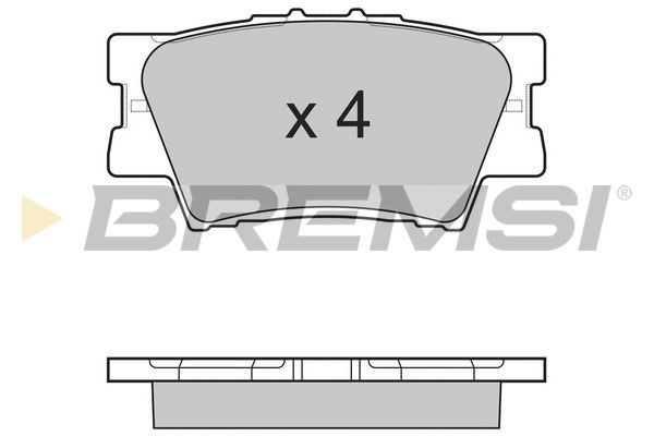 Комплект гальмівних накладок, дискове гальмо, Bremsi BP3252