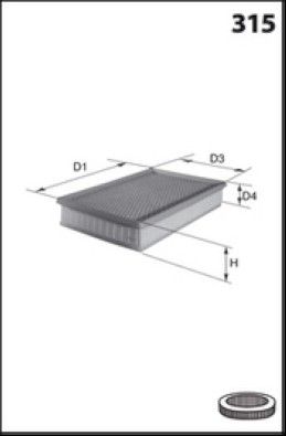 MISFAT Filtre à air P293A