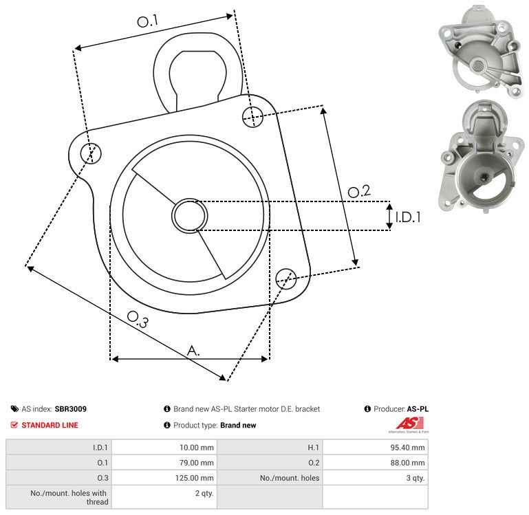 Starterikaas, Karburaator, AS-PL SBR3009