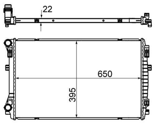 MAHLE hűtő, motorhűtés CR 2054 000S