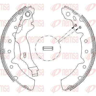 REMSA Колодки тормозные барабанные TOYOTA Carina -97