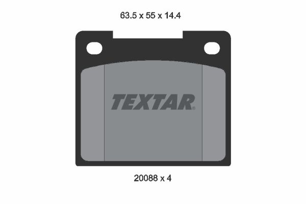 TEXTAR fékbetétkészlet, tárcsafék 2008802