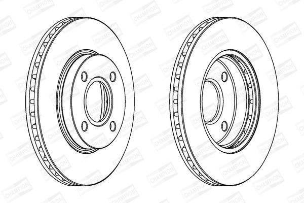 CHAMPION FORD диск гальмівний передній Mondeo 94- Scorpio -98 260*24