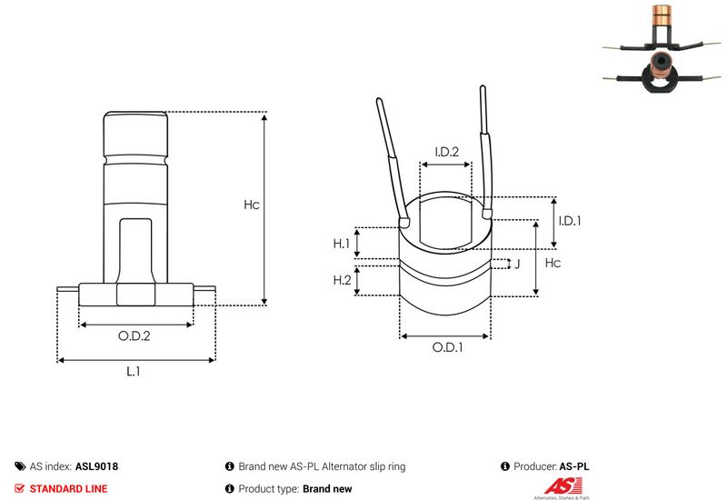 Rõngas, generaator, AS-PL ASL9018